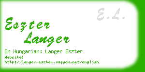 eszter langer business card